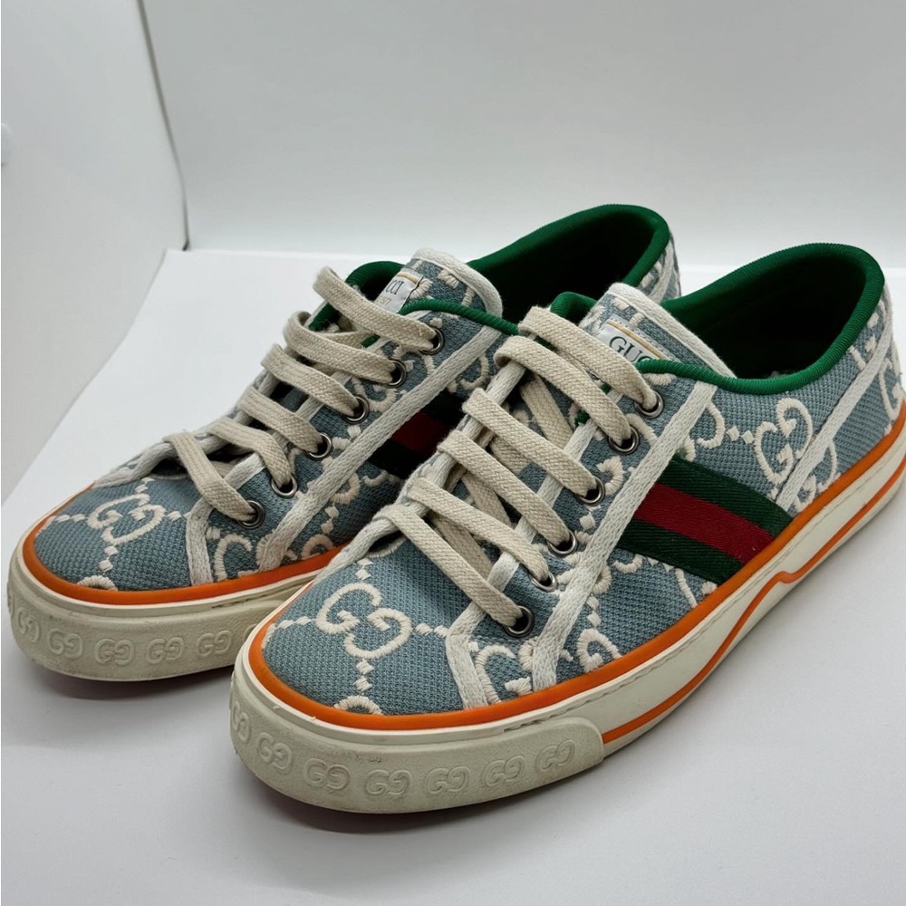 Gucci 1977 Tennis Shoe Philod ivory mystic white GG monogram web woman’s sneaker